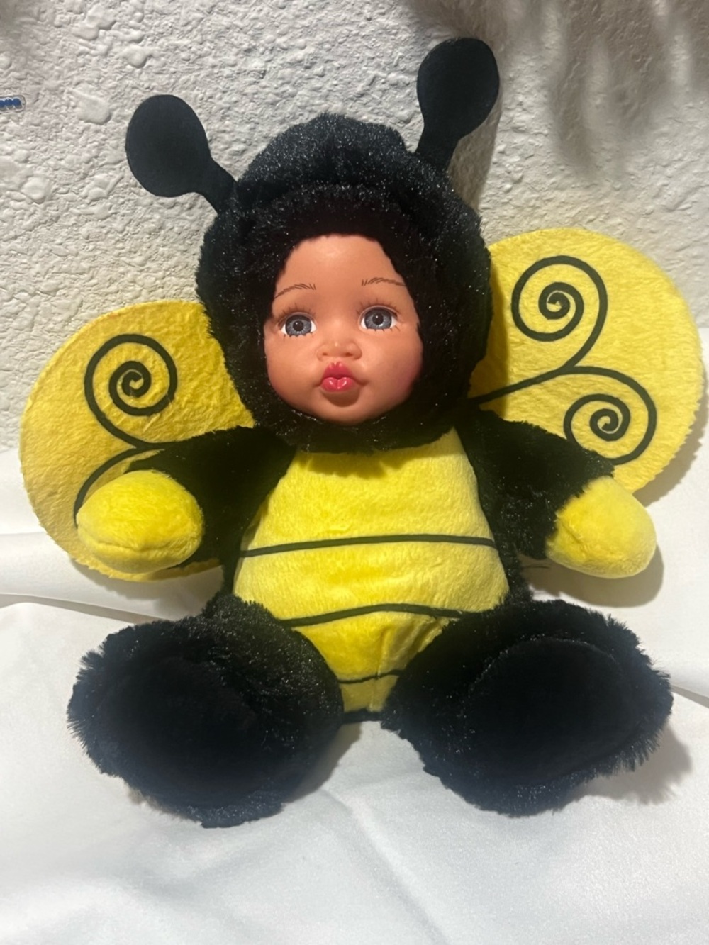 Plush Bee Doll with Yellow & Black Costume
